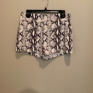 Snakeskin shorts size large